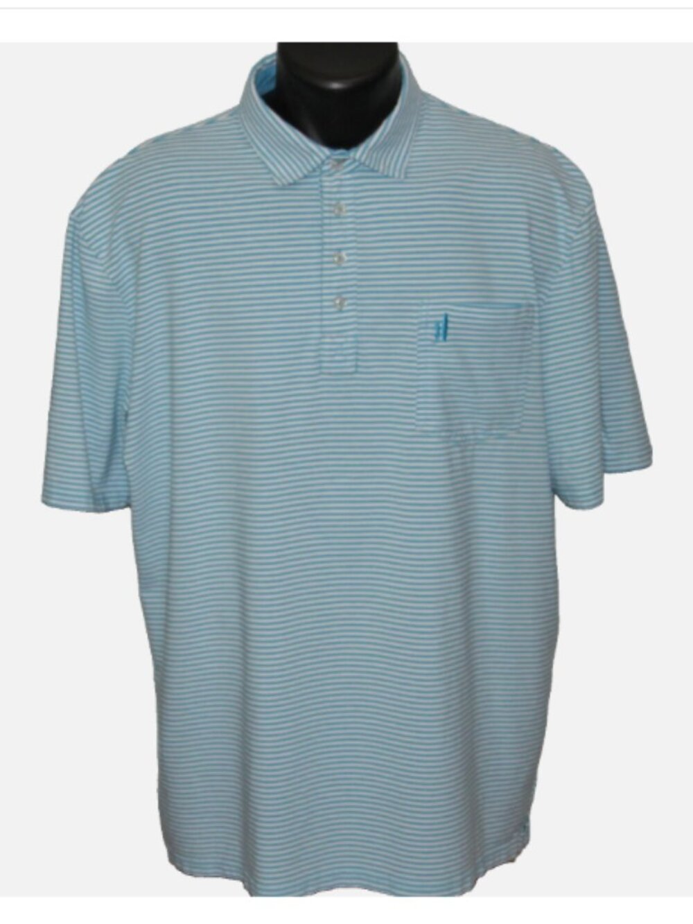 Beautiful Johnnie-O Hangin Out West Coast Prep Cotton Stretch Polo, 2XL, Blue